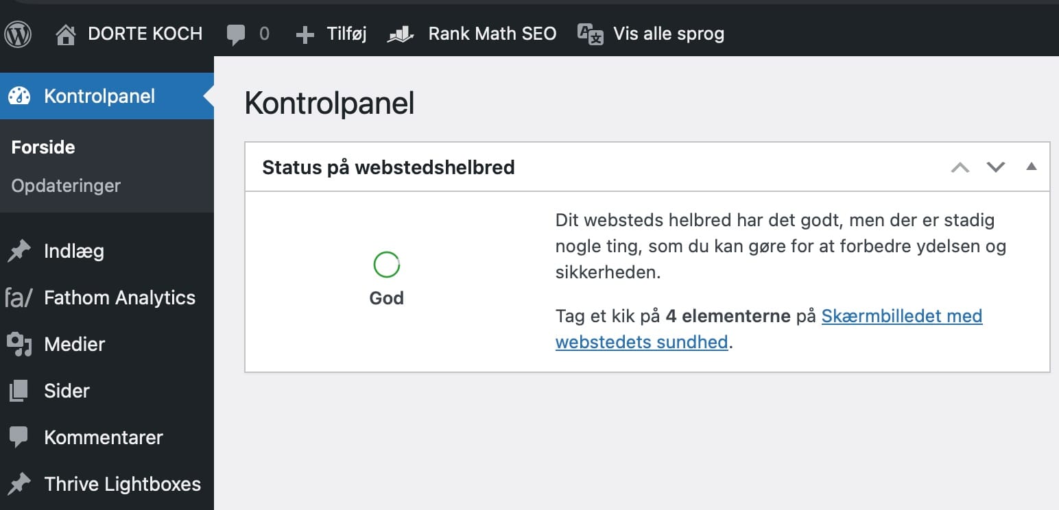 Kontrolpanel indgang-udgang